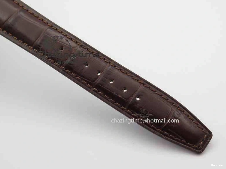 MIROTIME 1219 Portuguese IW3714 Diam ZF V2 1:1 Best Edition White Dial RG Numbers On Brown Leather Strap A79350 (Slim Movement) Fashionable 7246